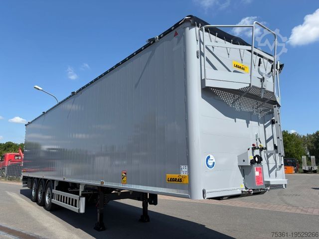 Walking floor semitrailer LEGRAS SBS 2220 Schubboden 90 m3 SAF Liftachse