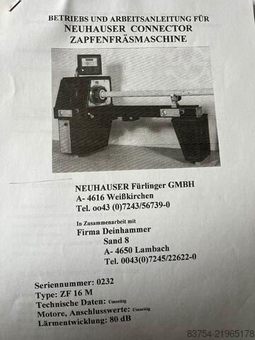 Tenoning machine Neuhauser Fürlinger 