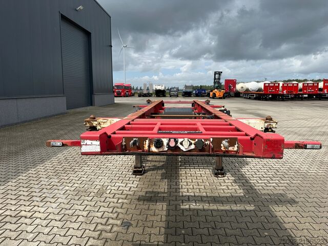 Container transportation Krone 2-assig 20FT chassis / BPW + trommel / luchtver...