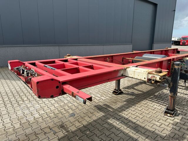 Container transportation Krone 2-assig 20FT chassis / BPW + trommel / luchtver...