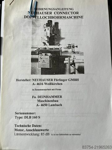Tenoning machine - double hole borer Neuhauser Fürlinger 