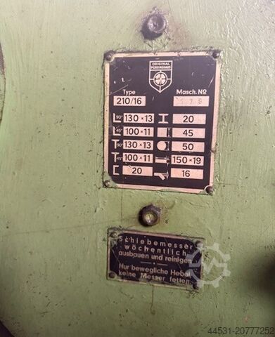 Profilstahlschere Peddinghaus 210 / 16