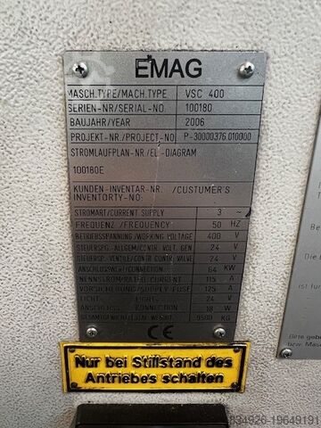 Vertical lathe EMAG VSC 400