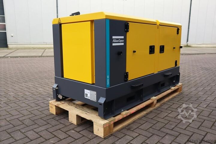 Generator set Atlas Copco QAS 40 ST3 Valid inspection, Diesel, 40 kVA