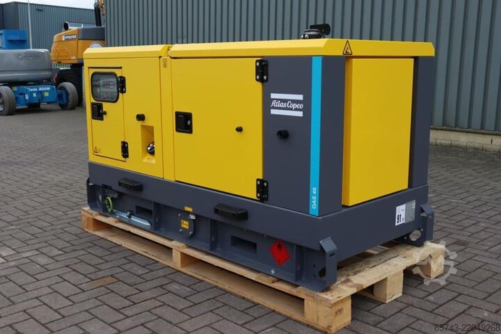 Generator set Atlas Copco QAS 40 ST3 Valid inspection, Diesel, 40 kVA