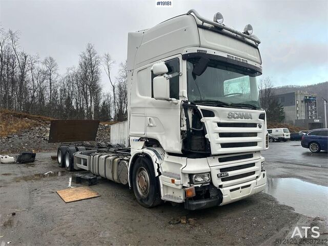 Chassis cab Scania R480 6x2 w/ Zepro lift. Rep. object.