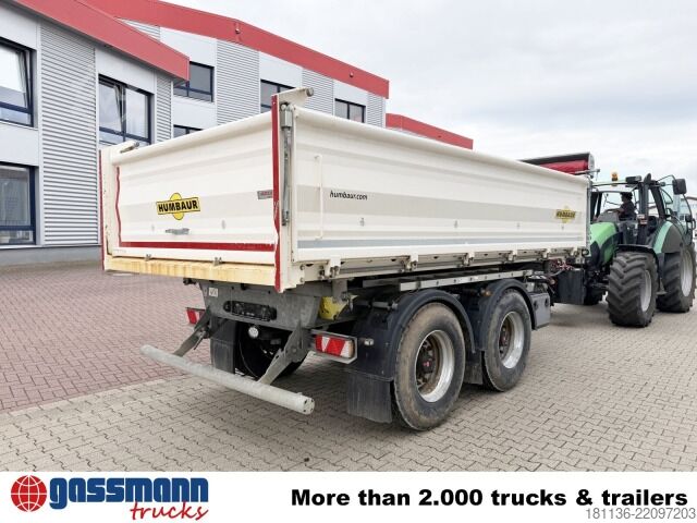 Three-way tipper trailer Humbaur HTK 19, Liftachse, Verzinkt, Bordmatik