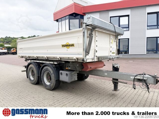 Three-way tipper trailer Humbaur HTK 19, Liftachse, Verzinkt, Bordmatik
