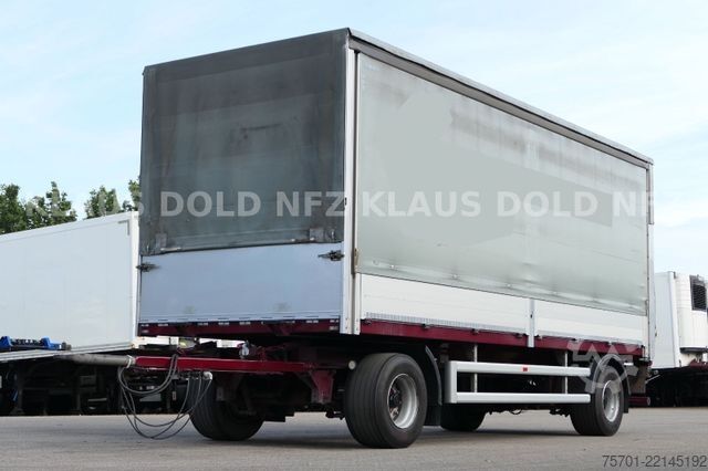 Open trailer with tarp  Galliker ST 2A Durchladesystem Bordwände LBW