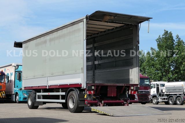 Open trailer with tarp  Galliker ST 2A Durchladesystem Bordwände LBW
