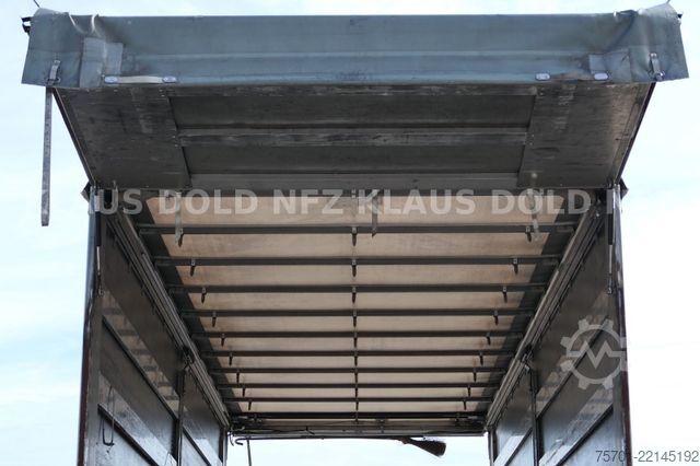 Open trailer with tarp  Galliker ST 2A Durchladesystem Bordwände LBW