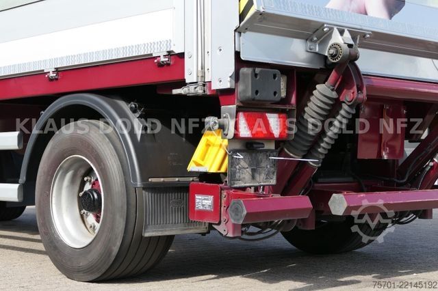 Open trailer with tarp  Galliker ST 2A Durchladesystem Bordwände LBW