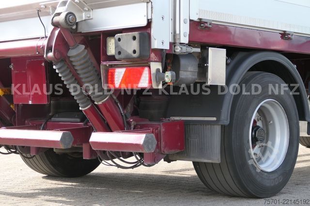 Open trailer with tarp  Galliker ST 2A Durchladesystem Bordwände LBW