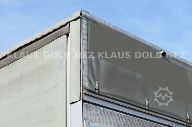 Open trailer with tarp  Galliker ST 2A Durchladesystem Bordwände LBW