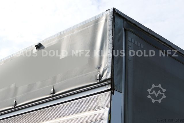 Open trailer with tarp  Galliker ST 2A Durchladesystem Bordwände LBW