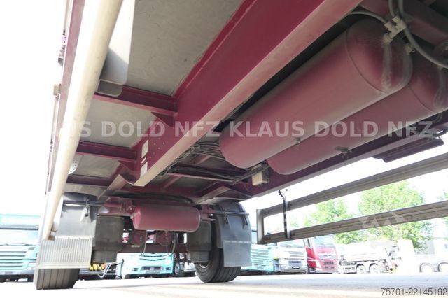 Open trailer with tarp  Galliker ST 2A Durchladesystem Bordwände LBW