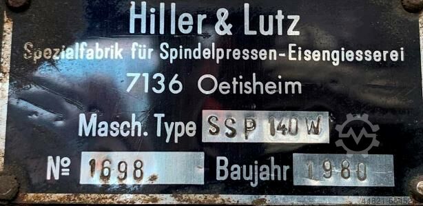 Friktionsspindelpresse HILU SSP 140 w