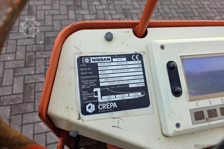 Forklift Nissan JHCO1L18HU As-Is, Electric, 6.50m Lifting Height,