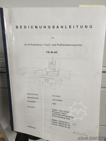 Surface grinding machine Geibel & Hotz FS 40 AC