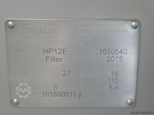 Vacuum filler Vemag HP12E