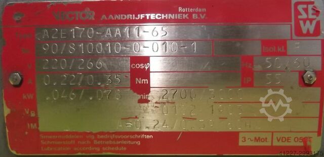 Gear motor 0.37 kW 62 rpm SEW-EURODRIVE S42DT7D-4