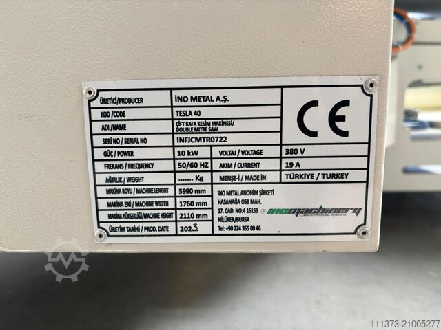 Double head cutting machine ino tesla 40