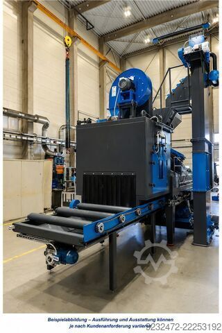 Roller conveyor shot blasting machine ABRAZIV Rollenbahnstrahlanlage RB-1650