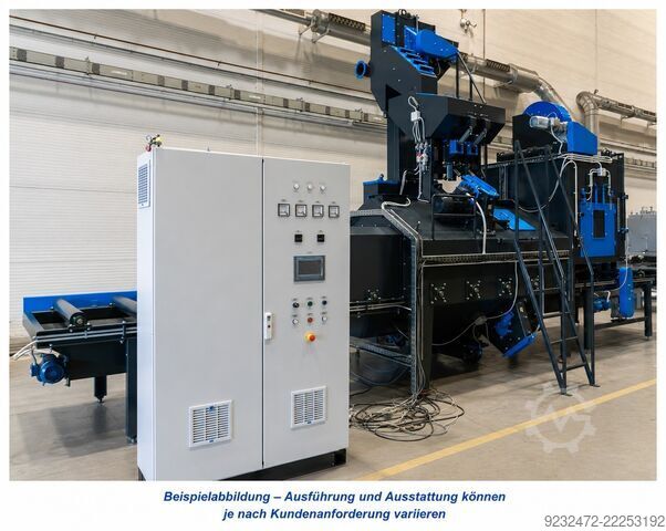 Roller conveyor shot blasting machine ABRAZIV Rollenbahnstrahlanlage RB-1650