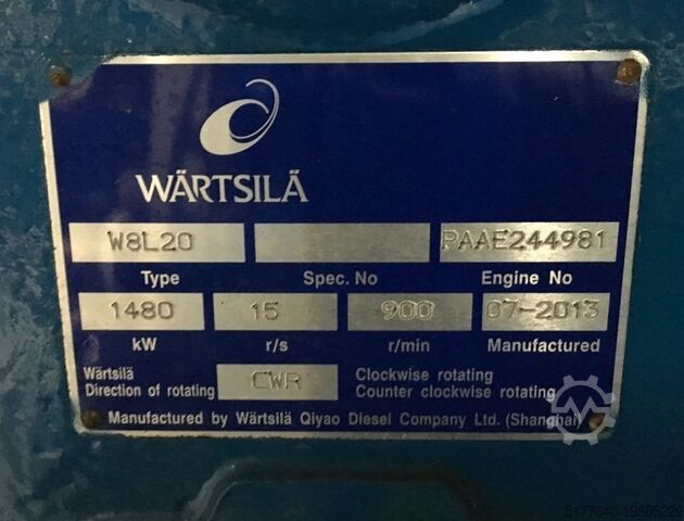 Generator set Wärtsilä W8L20