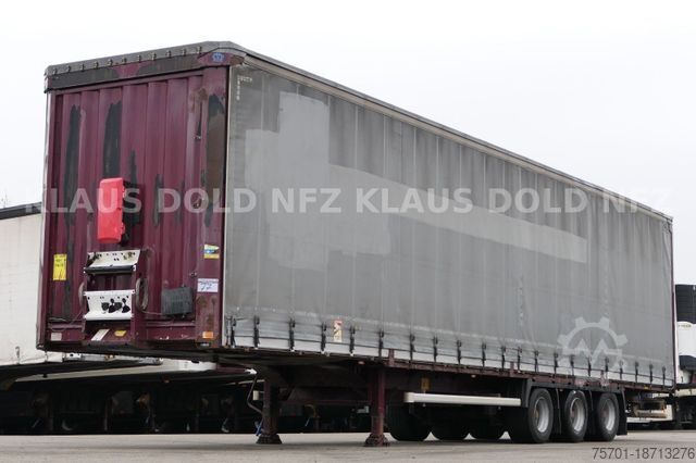 Open semitrailer with tarp KRONE Pritsche Plane XL MegaLiner BWP Edscha Bordwände