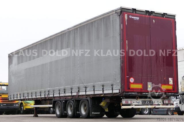 Open semitrailer with tarp KRONE Pritsche Plane XL MegaLiner BWP Edscha Bordwände