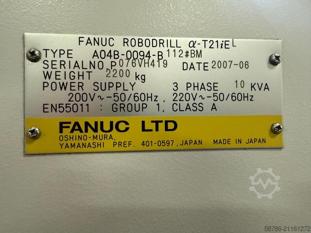 Vertikales Bearbeitungszentrum FANUC Robodrill Alpha T21iEL          5 axis