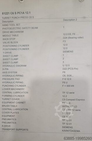 Sheet metal processing center FINNPOWER C6