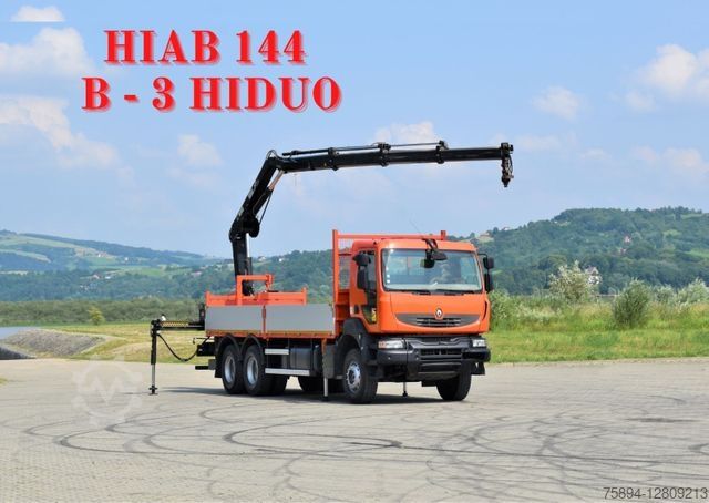 Autokran RENAULT KERAX 410 * HIAB 144 B-3 HIDUO / 6x4 * TOP