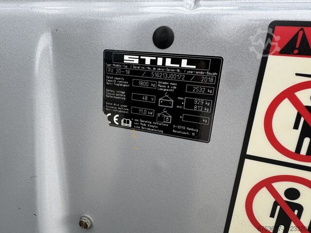 Still RX20-18 Triplo 450 Freelift / Sideshift Elektrisch 2018 STILL RX20-18 Triplo 450 Freelift / Sideshift Elektrisch 2018