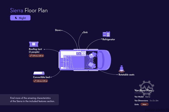 Wohnwagen/Wohnmobil 2022 Ford Panama | Manuale | Tetto a Soffietto