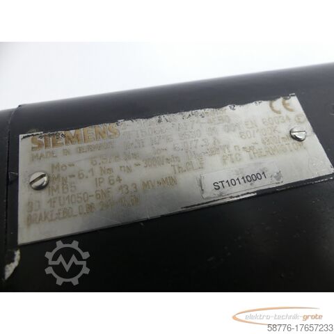 Control unit Siemens 1FT5066-1AF71-4EB0 Motor SN: EH583205901001 mit ROD 426 Drehgeber