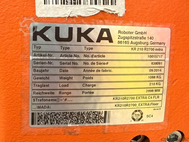 Industrial robot KUKA KR 210 R2700 extra