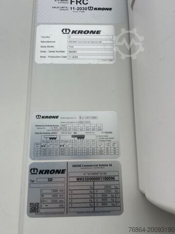 Tieflader-Sattelauflieger KRONE COOL LINER ,CARRIER 1550, DOPPELSTOCK, KRONE-ACHSEN