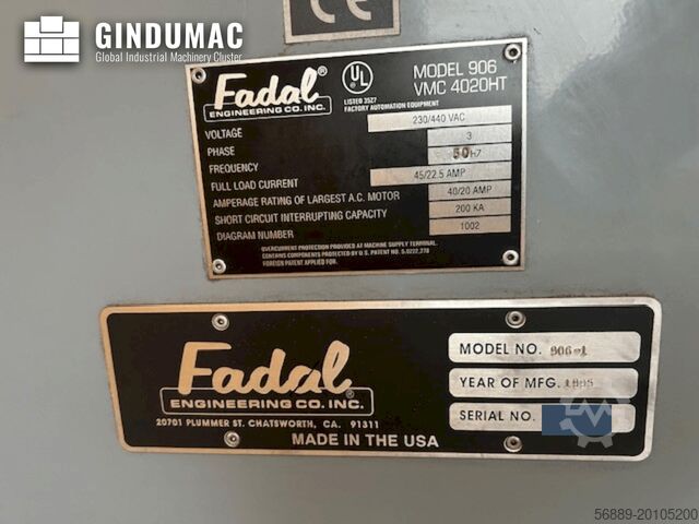 Vertical Machining Centre FADAL 906-1