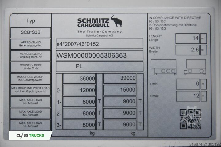 Kühlauflieger SCHMITZ CARGOBULL SKO FP 60 Carrier Vector 1550