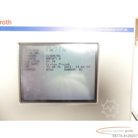 Component Rexroth VCP25.1BVN-003PB-NN-FW Screen Panel MNR.: R911305269