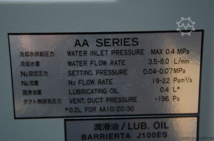Dry vacuum pump Ebara AA100 WN V1 H
