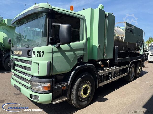 Vacuum truck Scania 94G - 260 RVS opbouw, ADR, Stuuras