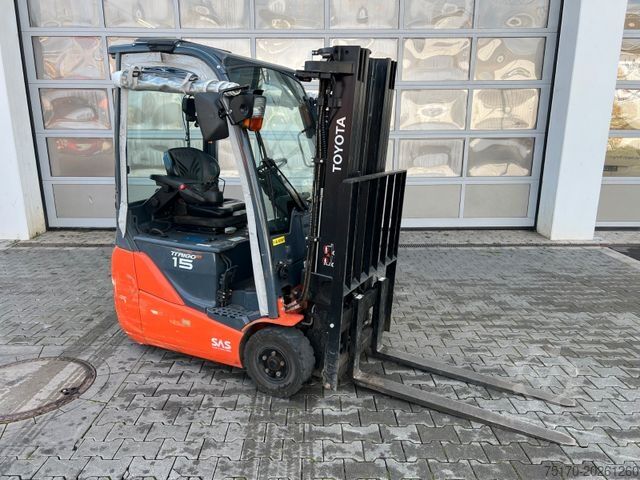 Front loader forklift TOYOTA 8FBET15 / Triplex: 4.30m / nur 1.187h! / SS
