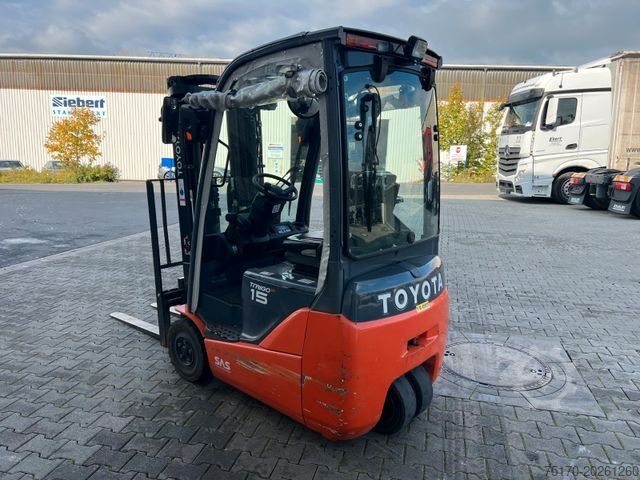 Front loader forklift TOYOTA 8FBET15 / Triplex: 4.30m / nur 1.187h! / SS