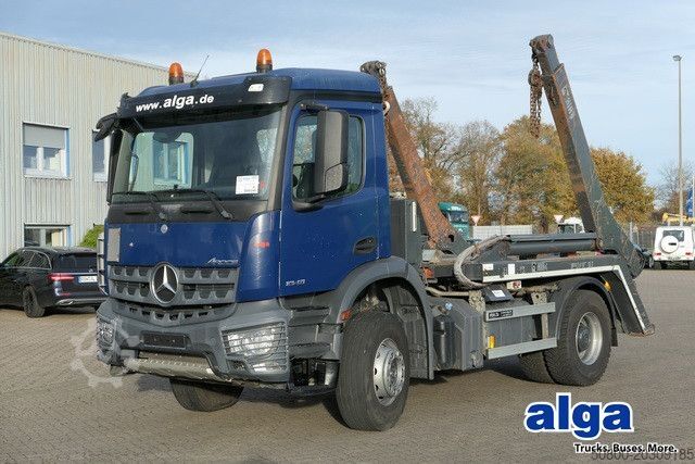 Skip truck MERCEDES-BENZ 1832 K Arocs 4x2, Hiab SLT 140, teleskop., Klima