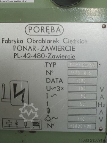 Leit- und Zugspindeldrehmaschine POREBA TPK 80