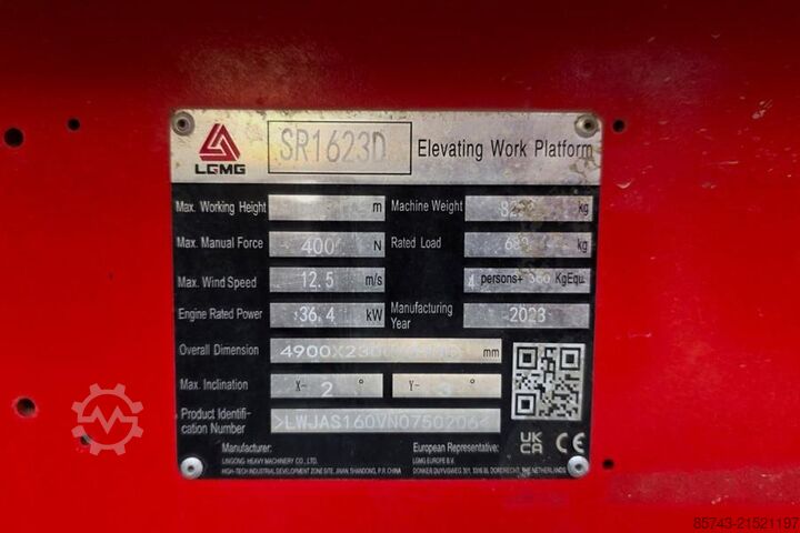 Radlader LGMG SR1623D Valid Inspection, *Guarantee! Diesel 4x4 D