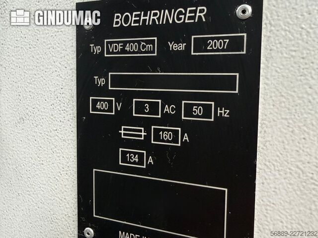 BOEHRINGER VDF 400 CM VDF Boehringer VDF 400 CM
